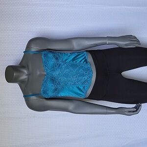 NWT Sincerely Jules Satin & Lace Corset top Size LARGE